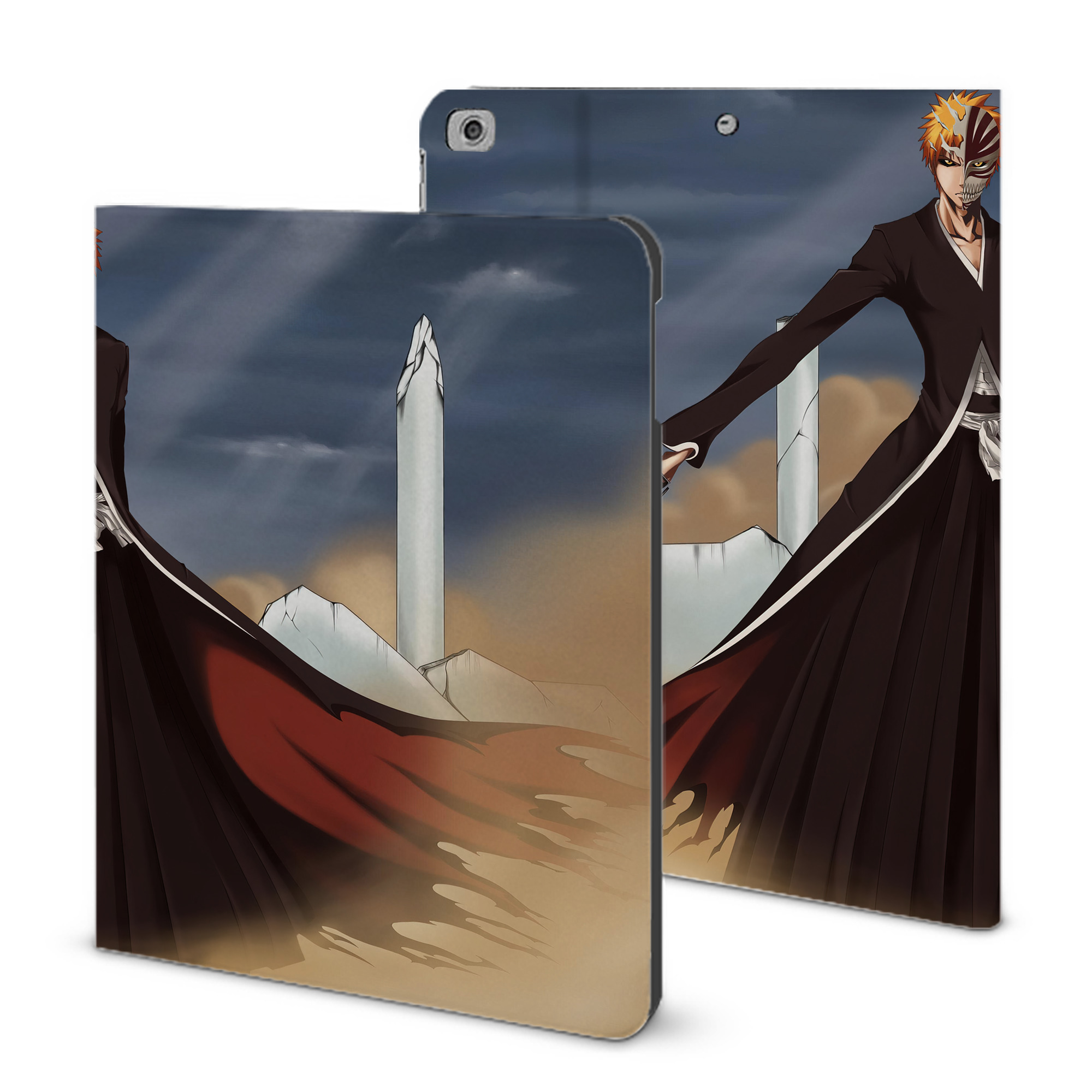 （画像用） ブリーチ BLEACH IPad ケース ブック型 PUレザー TPU 耐衝撃 軽量 薄型 ペン収納なし 全面保護 IPad 各モデル対応